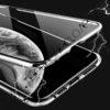 Husa Bumper Magnetic si Sticla Fata Spate Samsung S9 Plus Mov