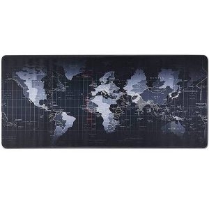 Mouse Pad cu harta lumii 80 x 30 x 0.2 cm Negru